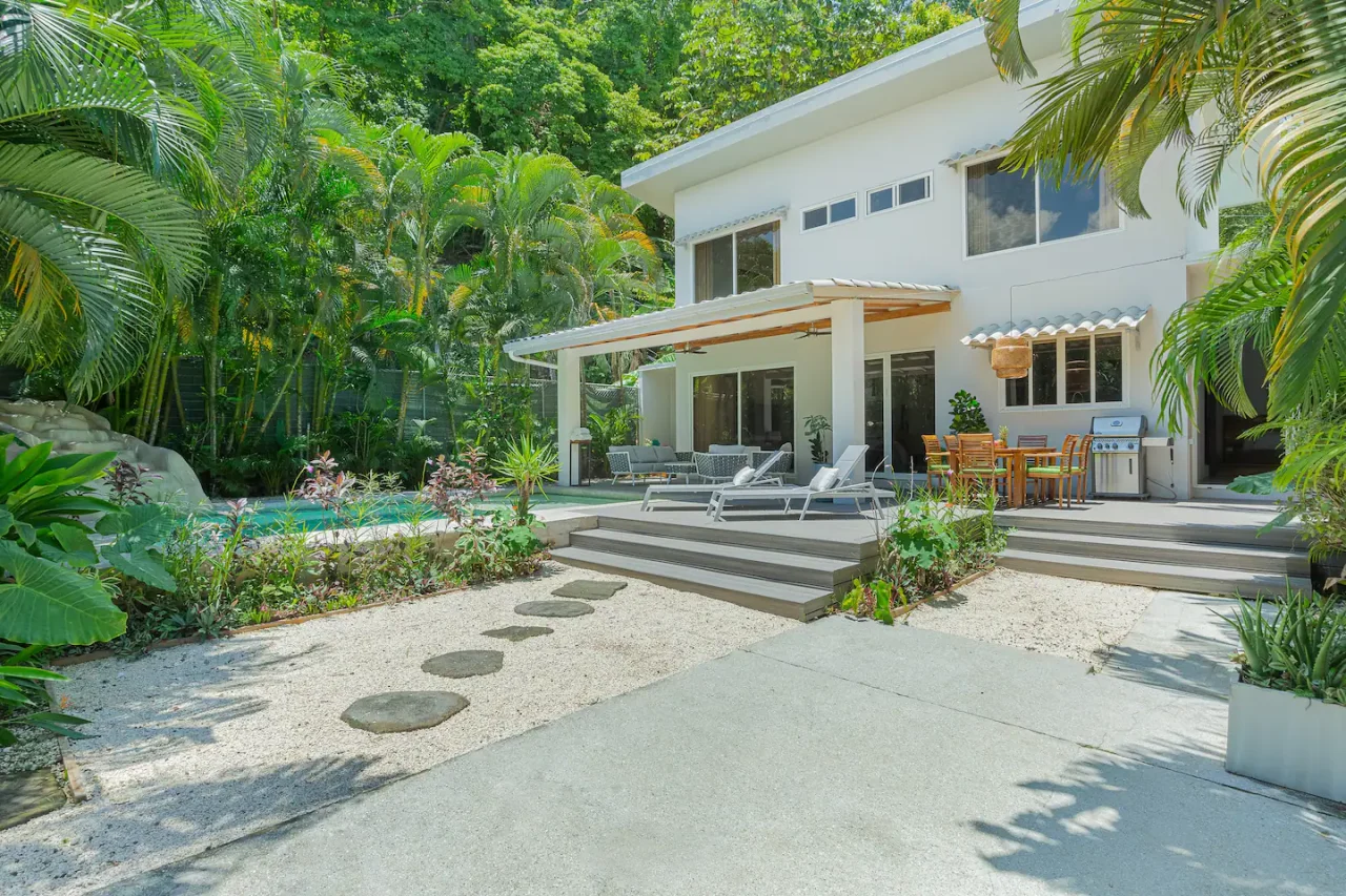 Peace Villa exterior and garden path